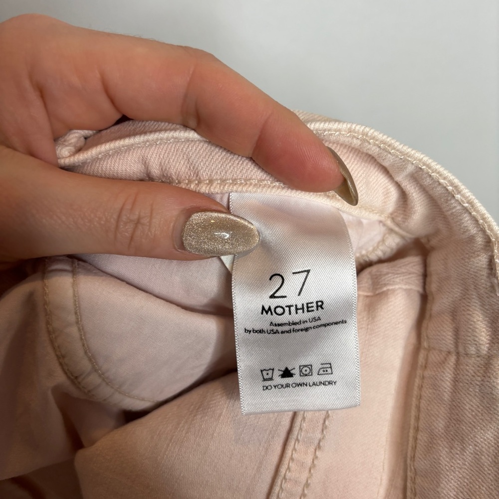 Mother The Rascal Ankle Jeans 27 Soft Pink High Rise Distressed - Picture 9 of 10